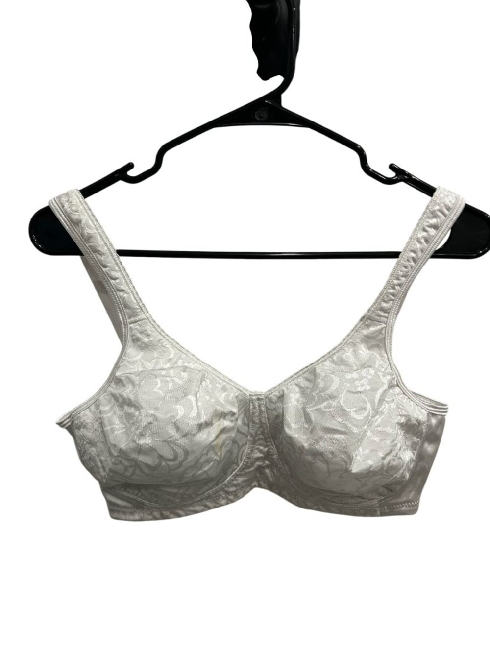 Playtex 38D White Floral Full Coverage Bra Floralcore Minimalist